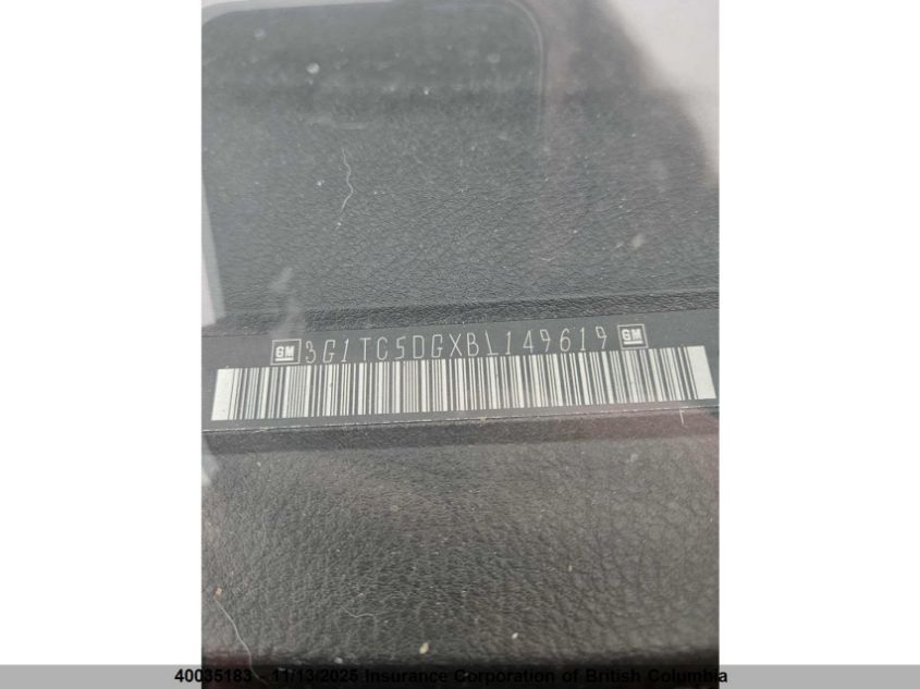 2011 Chevrolet Aveo VIN: 3G1TC5DGXBL149619 Lot: 40035183