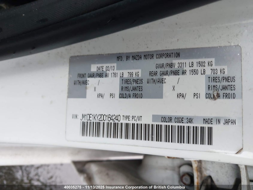 JM1DE1KY2D0164240 2013 MAZDA 2 photo no. 18