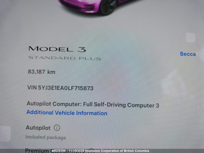 5YJ3E1EA0LF715873 2020 TESLA MODEL 3 photo no. 15