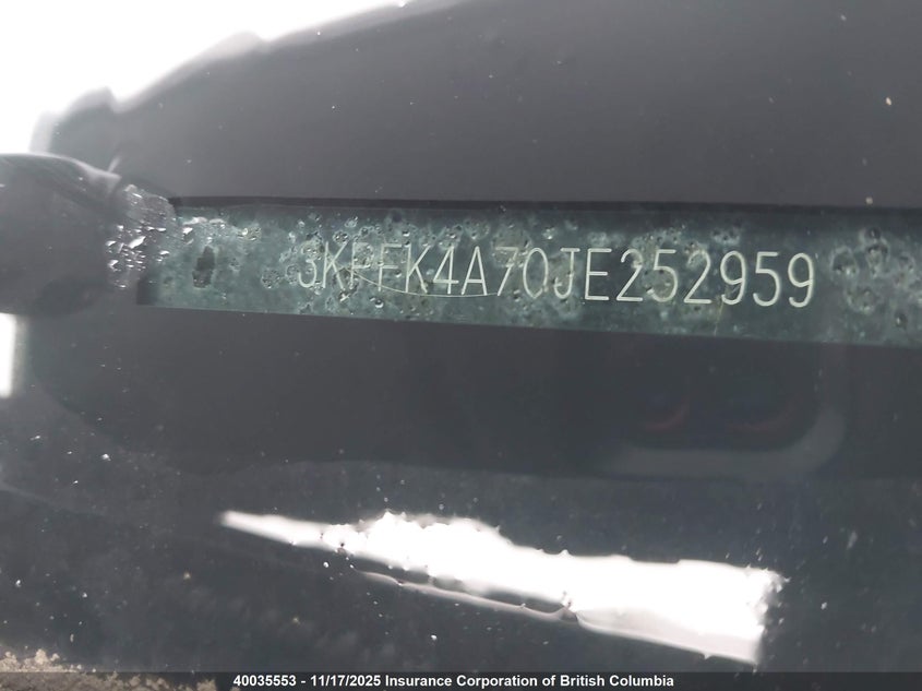 2018 Kia Forte VIN: 3KPFK4A70JE252959 Lot: 40035553