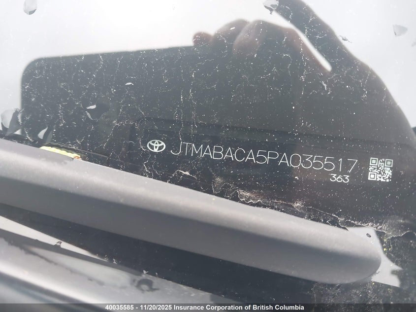 2023 Toyota Bz4X VIN: JTMABACA5PA035517 Lot: 40035585