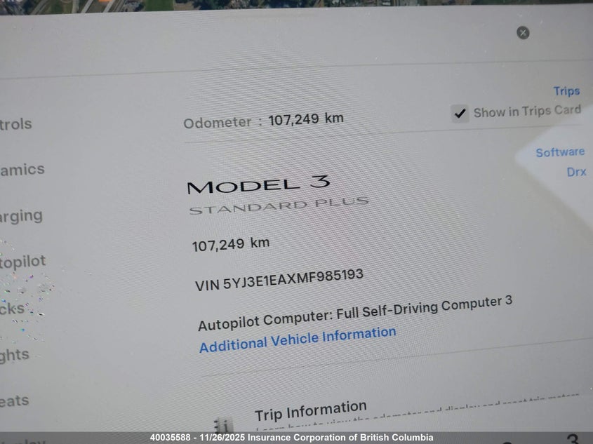 2021 Tesla Model 3 VIN: 5YJ3E1EAXMF985193 Lot: 40035588