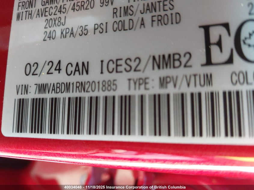 2024 Mazda Cx-50 Premium VIN: 7MMVABDM1RN201885 Lot: 40034048