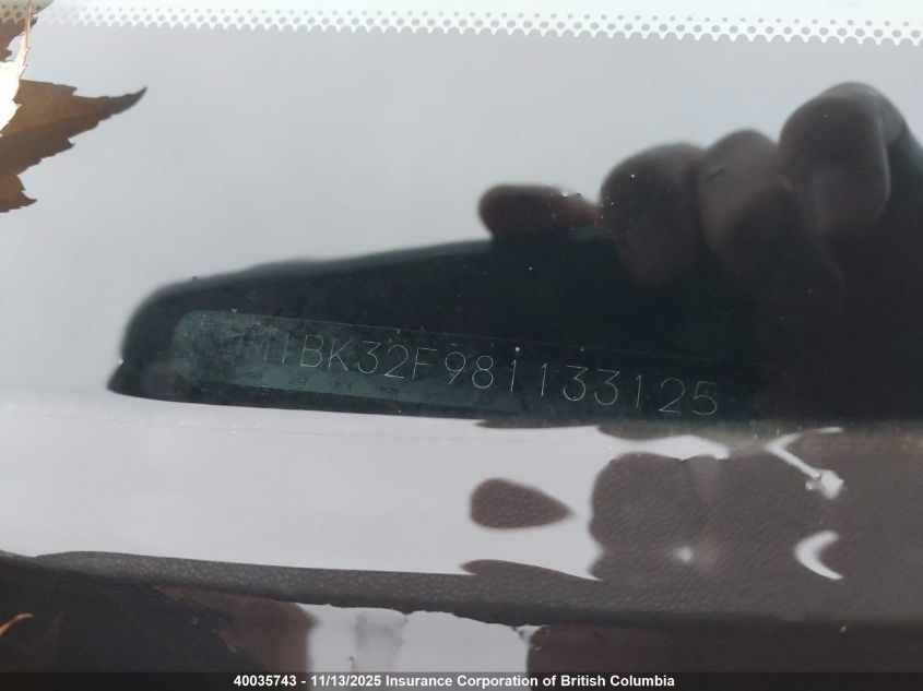 2008 Mazda 3 I VIN: JM1BK32F981133125 Lot: 40035743