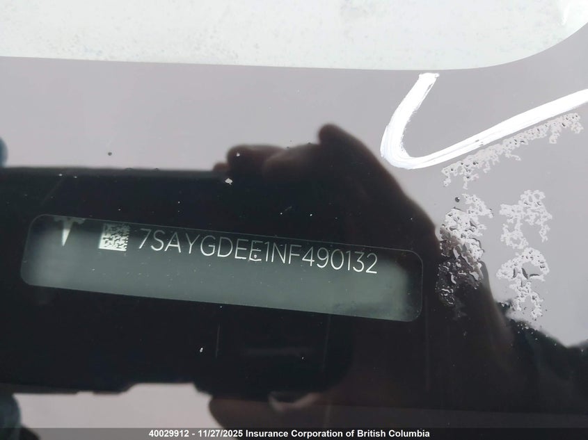 2022 Tesla Model Y VIN: 7SAYGDEE1NF490132 Lot: 40029912