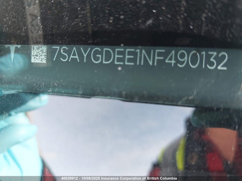 2022 Tesla Model Y VIN: 7SAYGDEE1NF490132 Lot: 40029912