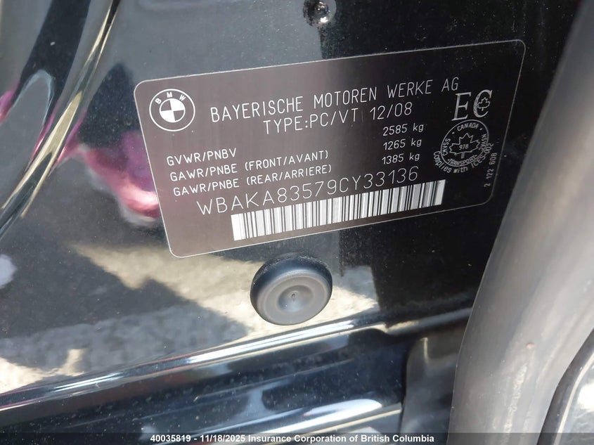 2009 BMW 750I VIN: WBAKA83579CY33136 Lot: 40035819