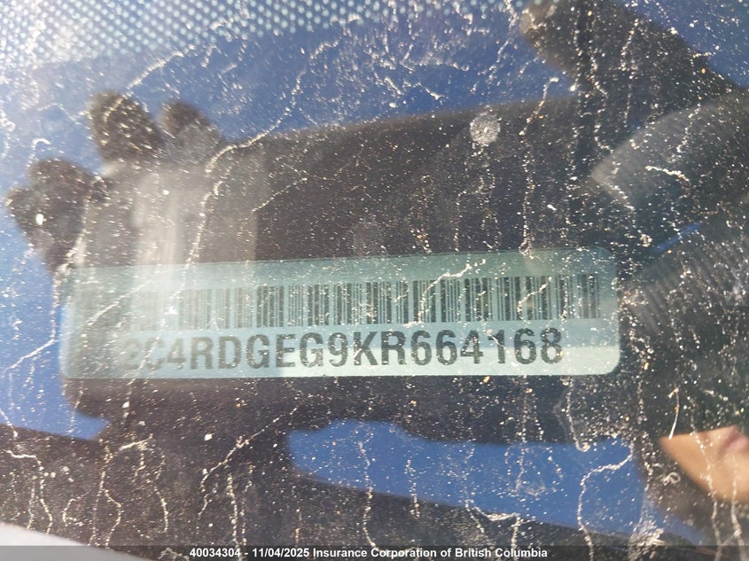 2C4RDGEG9KR664168 2019 DODGE CARAVAN photo no. 17