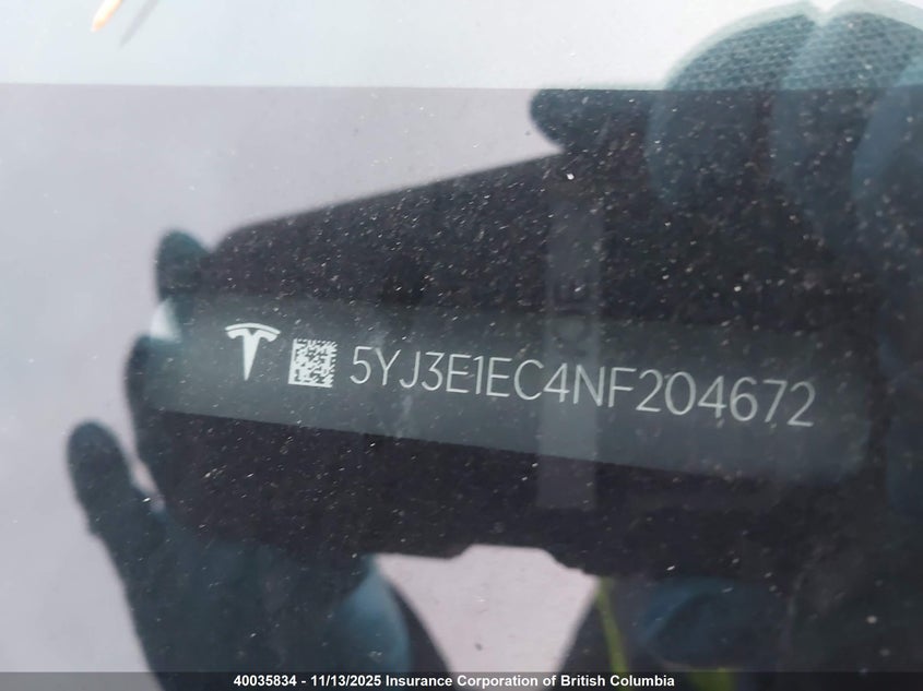 5YJ3E1EC4NF204672 2022 TESLA MODEL 3 photo no. 17