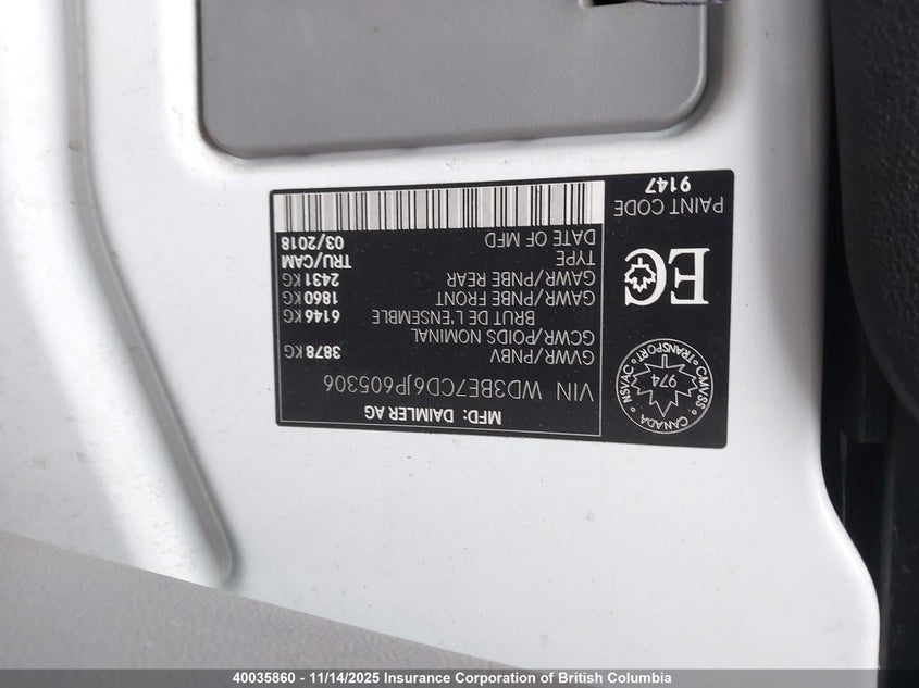 WD3BE7CD6JP605306 2018 MERCEDES-BENZ SPRINTER photo no. 18