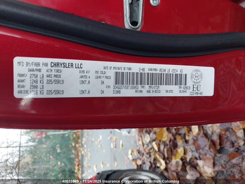 2009 Dodge Journey Sxt VIN: 3D4GG57V59T165053 Lot: 40033549