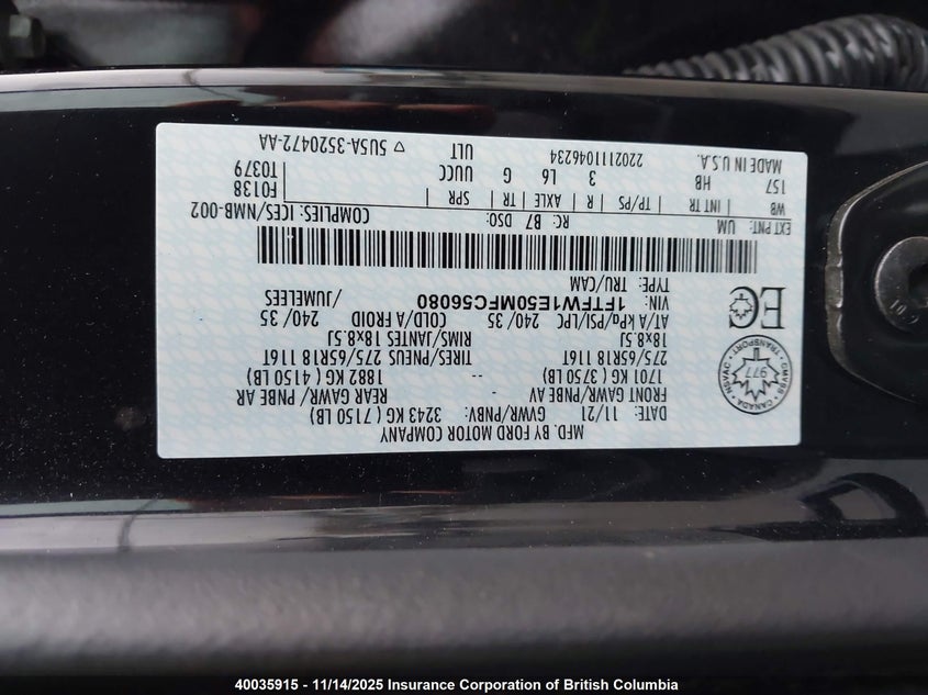 1FTFW1E50MFC56080 2021 FORD F-150 photo no. 9