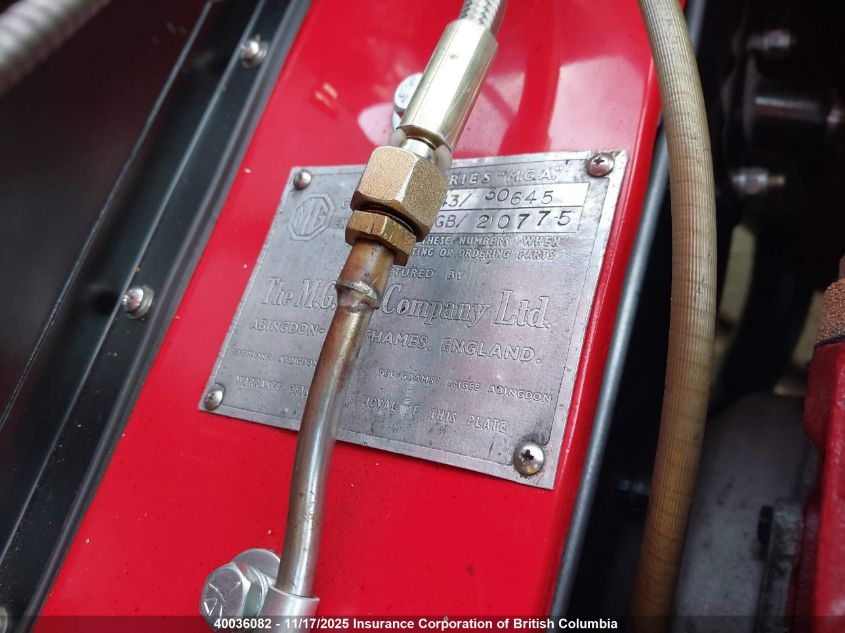 1957 Mg Mga VIN: 30645 Lot: 40036082