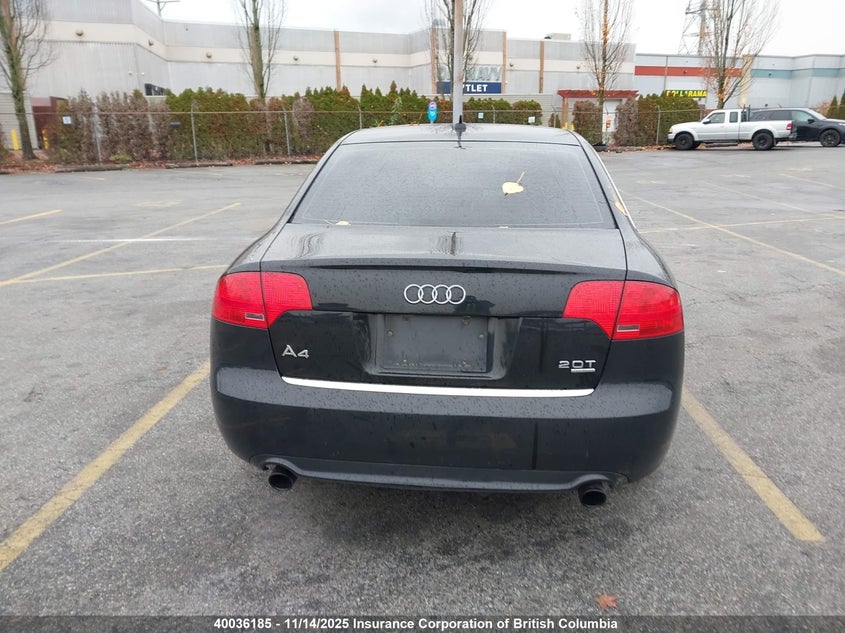 2007 Audi A4 VIN: WAUEF78E37A255675 Lot: 40036185