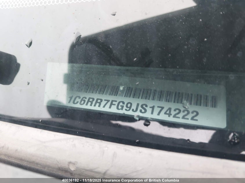 1C6RR7FG9JS174222 2018 RAM 1500 photo no. 9