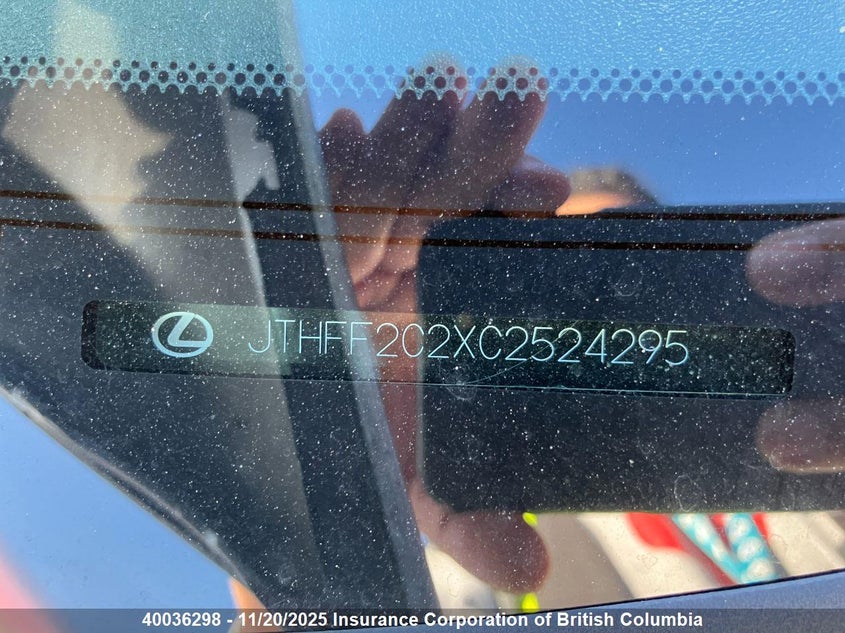 JTHFF2C2XC2524295 2012 LEXUS IS photo no. 8