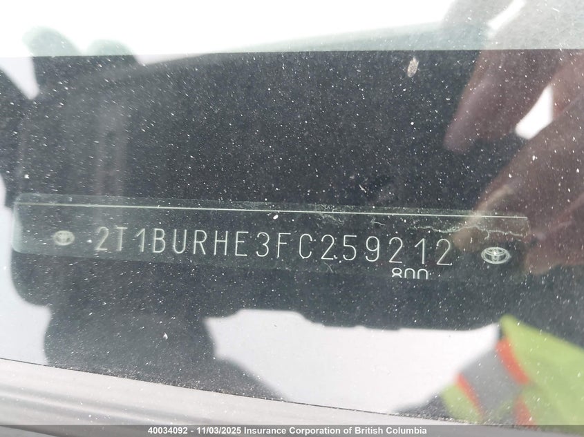 2T1BURHE3FC259212 2015 TOYOTA COROLLA photo no. 19