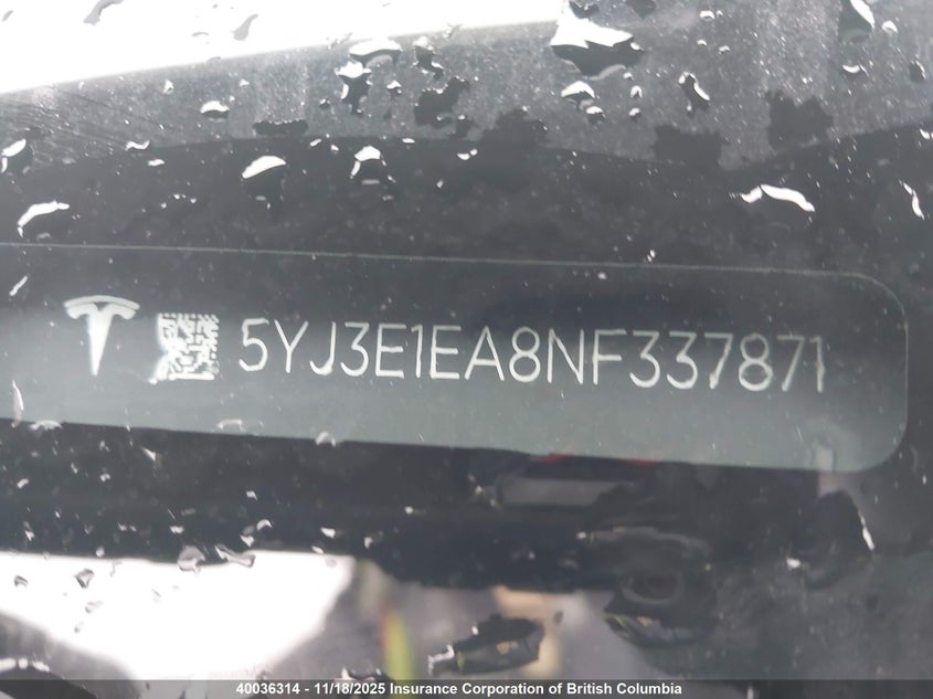 5YJ3E1EA8NF337871 2022 TESLA MODEL 3 photo no. 19