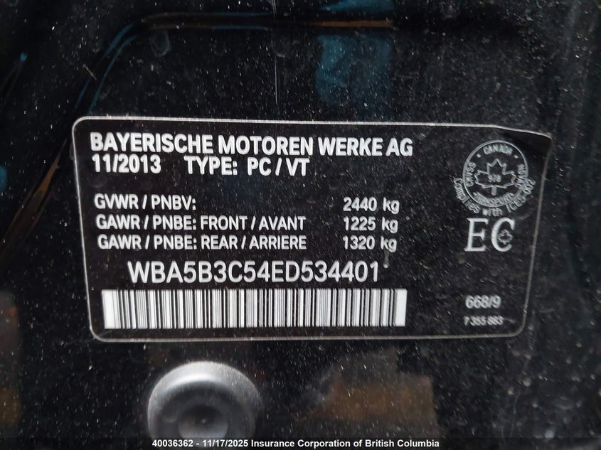 WBA5B3C54ED534401 2014 BMW 5ER photo no. 9