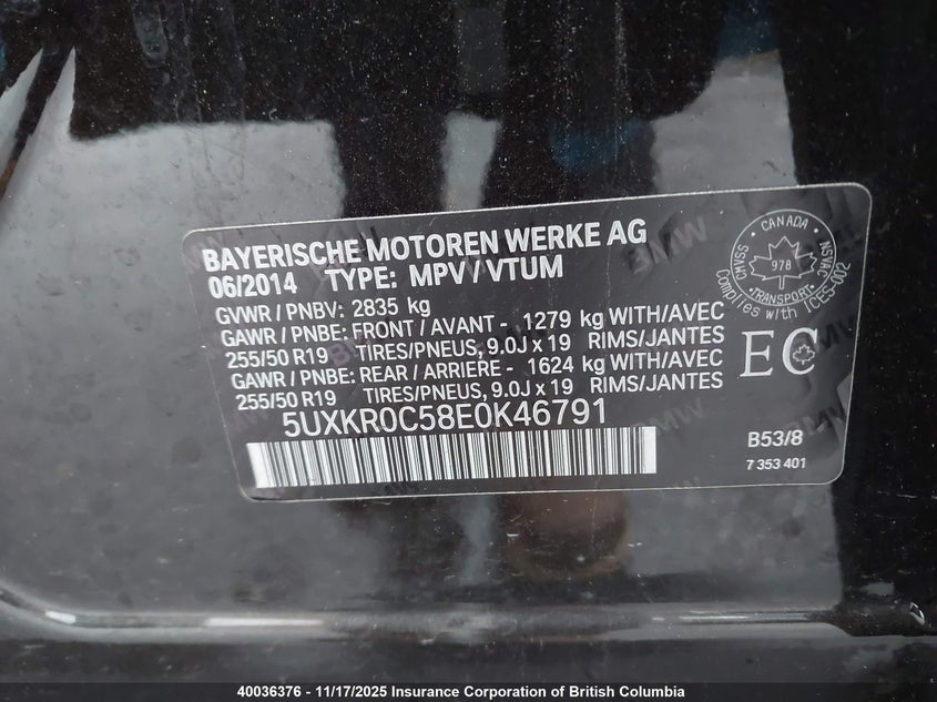 5UXKR0C58E0K46791 2014 BMW X5 photo no. 9