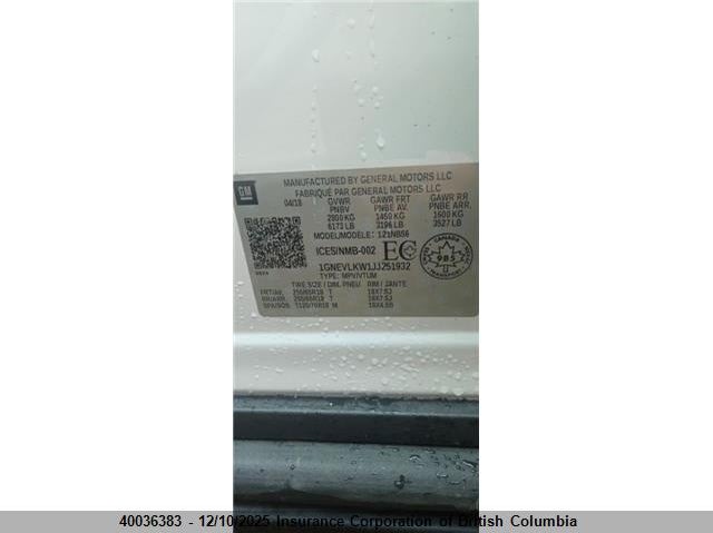 1GNEVLKW1JJ251932 2018 CHEVROLET TRAVERSE photo no. 6
