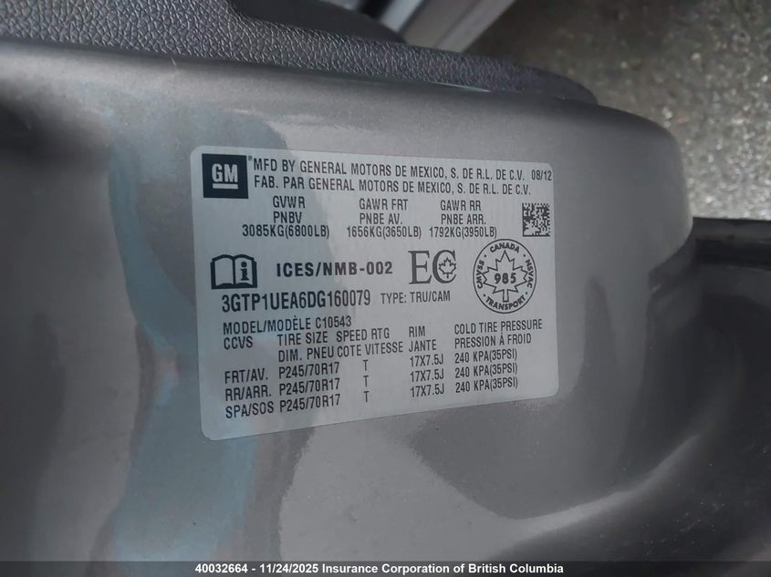 3GTP1UEA6DG160079 2013 GMC SIERRA photo no. 9