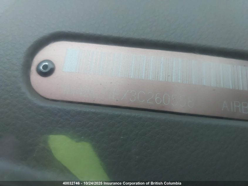 2003 Nissan Altima 3.5 Se VIN: 1N4BL11EX3C260558 Lot: 40032746