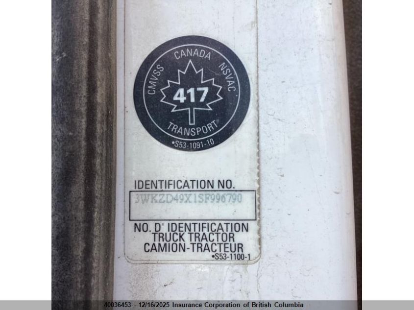 2025 Kenworth Construction T880 VIN: 3WKZD49X1SF996790 Lot: 40036453
