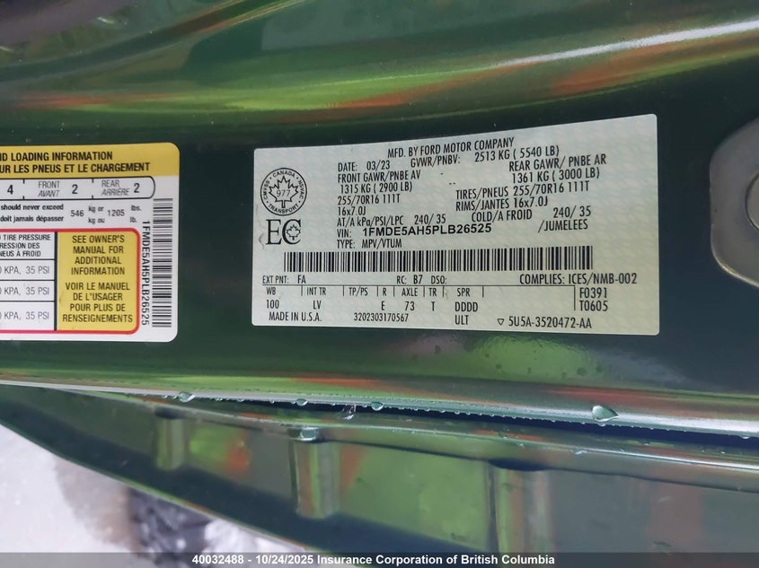 1FMDE5AH5PLB26525 2023 FORD BRONCO photo no. 9