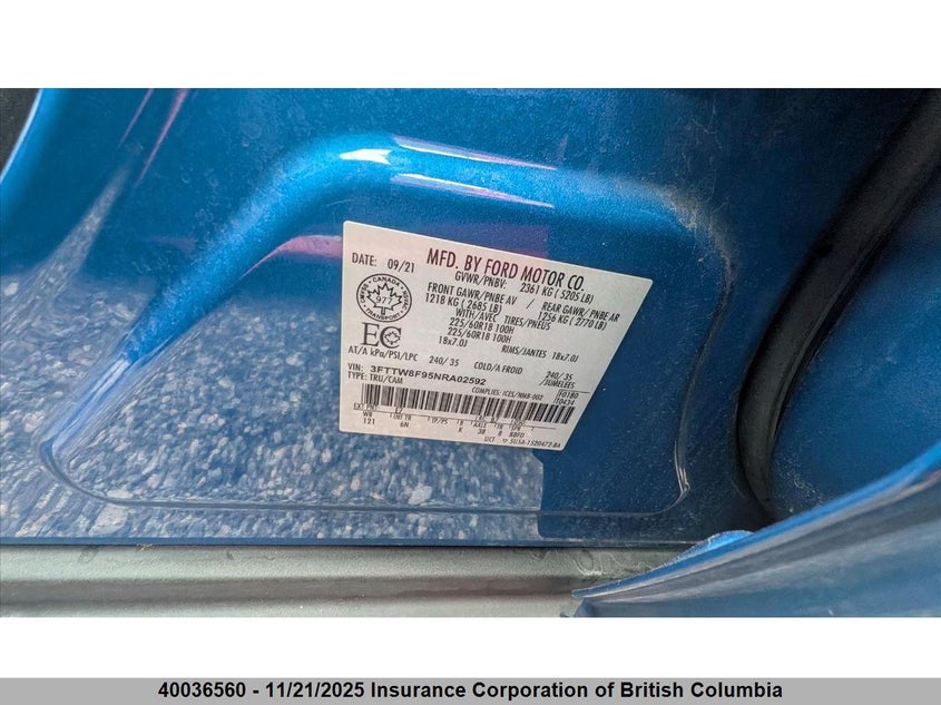 3FTTW8F95NRA02592 2022 FORD MAVERICK photo no. 5
