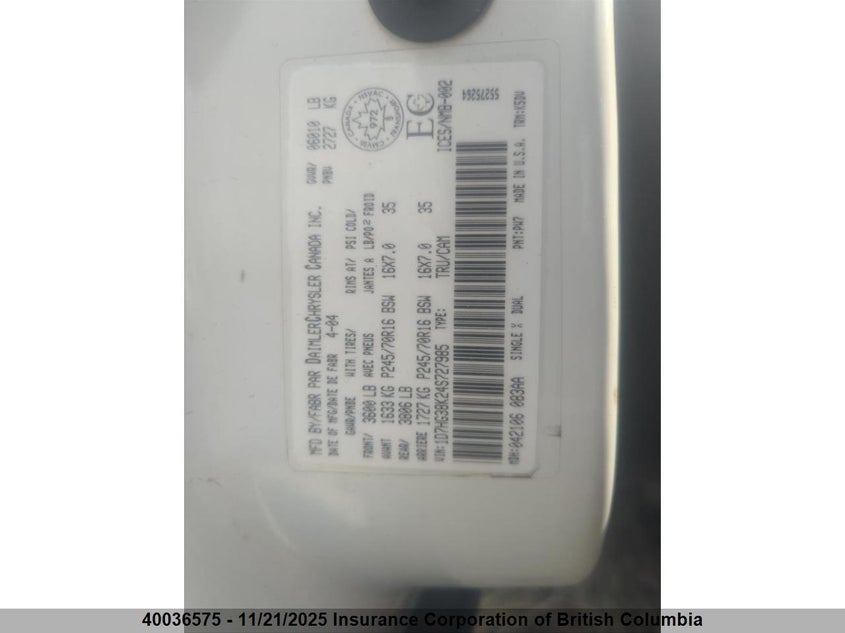 1D7HG38K24S727985 2004 DODGE DAKOTA photo no. 14