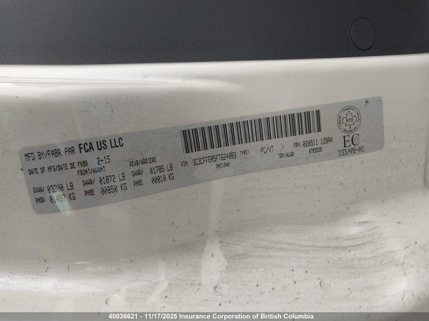 3C3CFFER5FT624883 2015 FIAT 500 photo no. 9