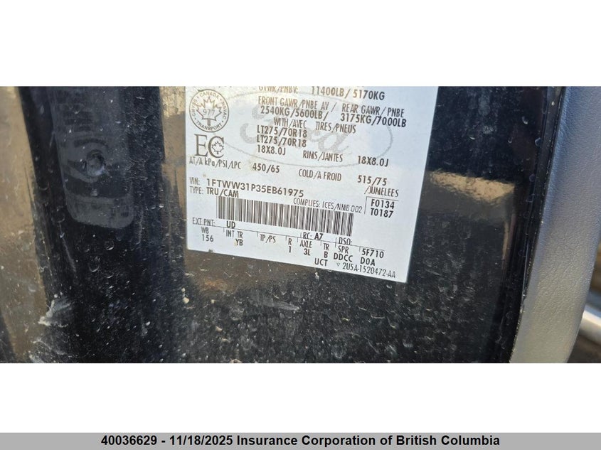 1FTWW31P35EB61975 2005 FORD F350 photo no. 11