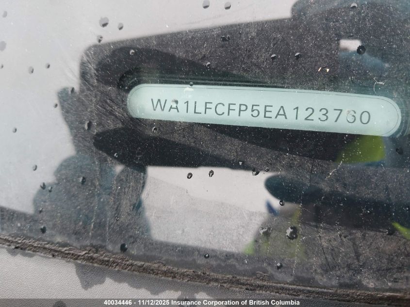 2014 Audi Q5 Premium Plus VIN: WA1LFCFP5EA123760 Lot: 40034446