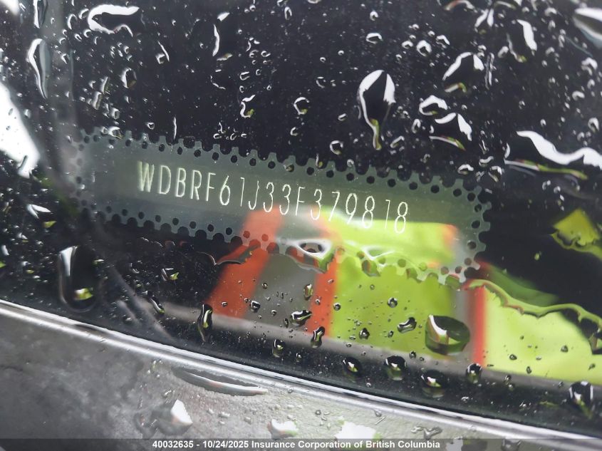 2003 Mercedes-Benz C 240 VIN: WDBRF61J33F379818 Lot: 40032635