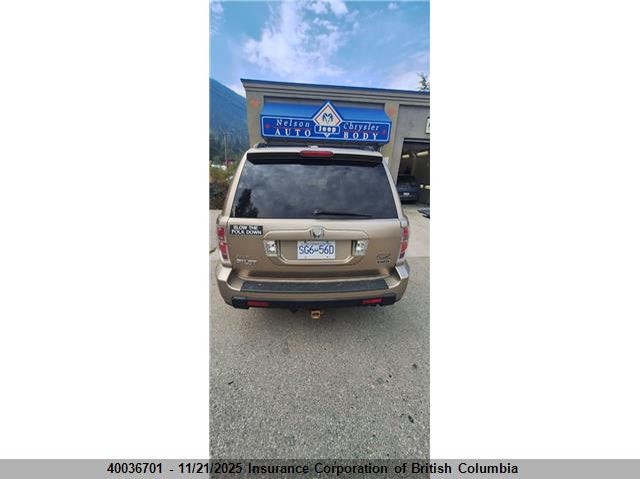 2HKYF18507H537861 2007 HONDA PILOT photo no. 6