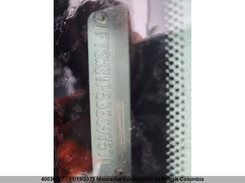 2003 Ford F350 VIN: 1FTSW31P53EC97570 Lot: 40036727