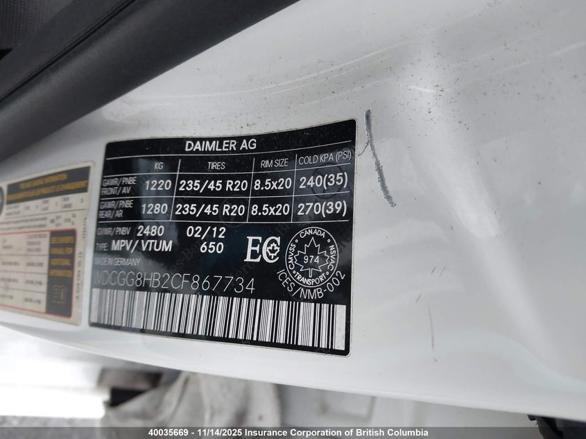 WDCGG8HB2CF867734 2012 MERCEDES-BENZ GLK-KLASSE photo no. 9