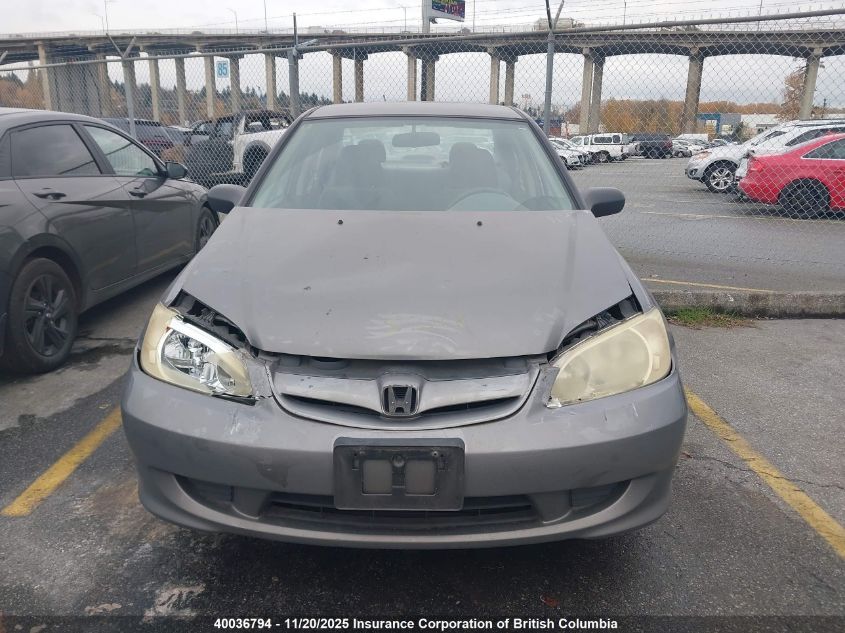 2004 Honda Civic VIN: 2HGES16304H928336 Lot: 40036794