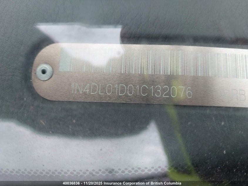 2001 Nissan Altima Xe/Gxe/Se VIN: 1N4DL01D01C132076 Lot: 40036836