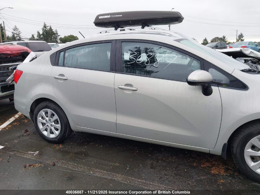 2012 Kia Rio VIN: KNADM4A33C6082214 Lot: 40036887