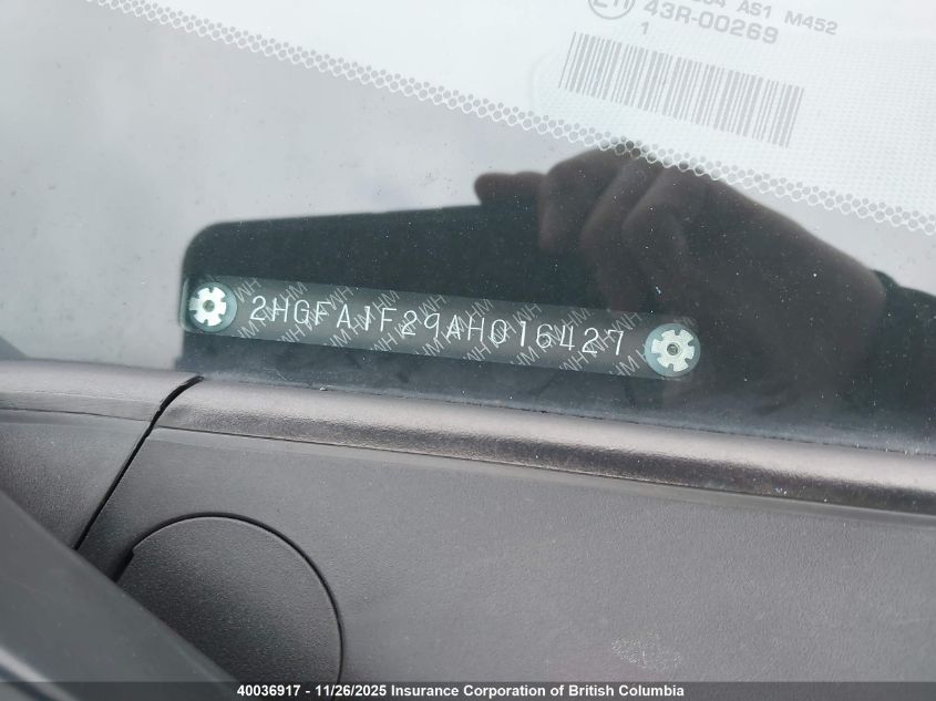 2010 Honda Civic VIN: 2HGFA1F29AH016427 Lot: 40036917