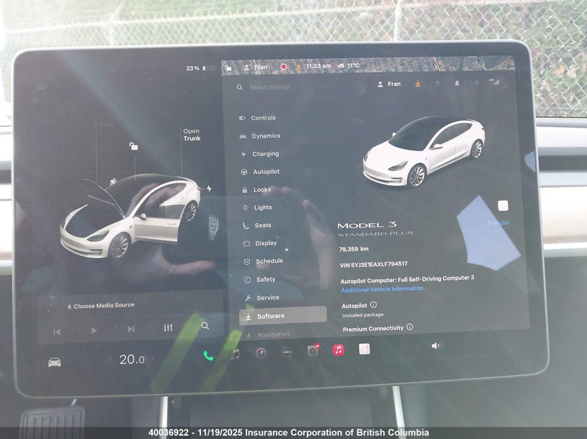 5YJ3E1EAXLF794517 2020 TESLA MODEL 3 photo no. 7