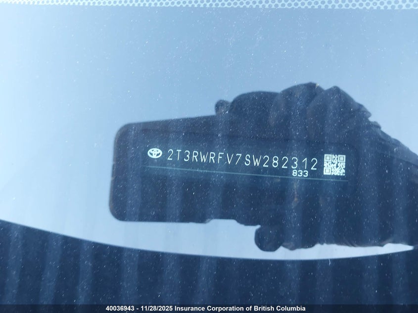 2025 Toyota Rav4 VIN: 2T3RWRFV7SW282312 Lot: 40036943