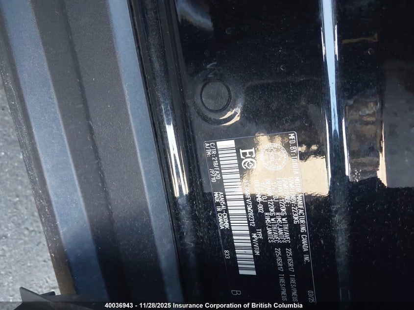 2025 Toyota Rav4 VIN: 2T3RWRFV7SW282312 Lot: 40036943