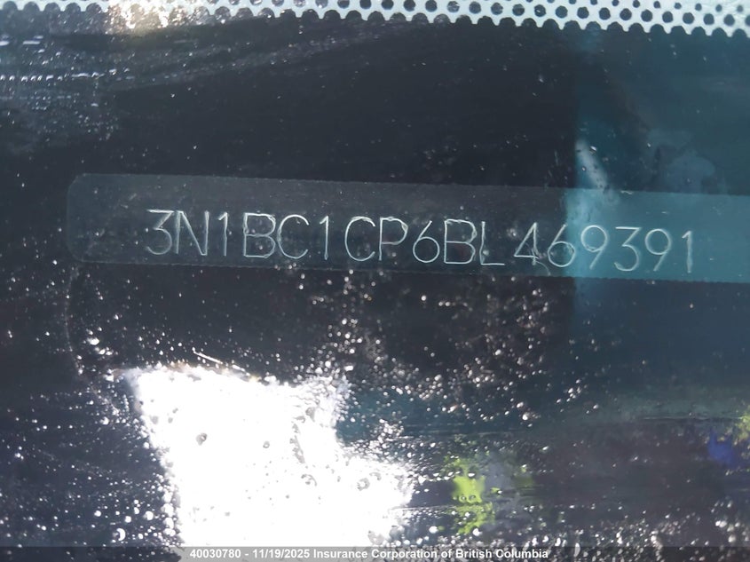 2011 Nissan Versa S/Sl VIN: 3N1BC1CP6BL469391 Lot: 40030780