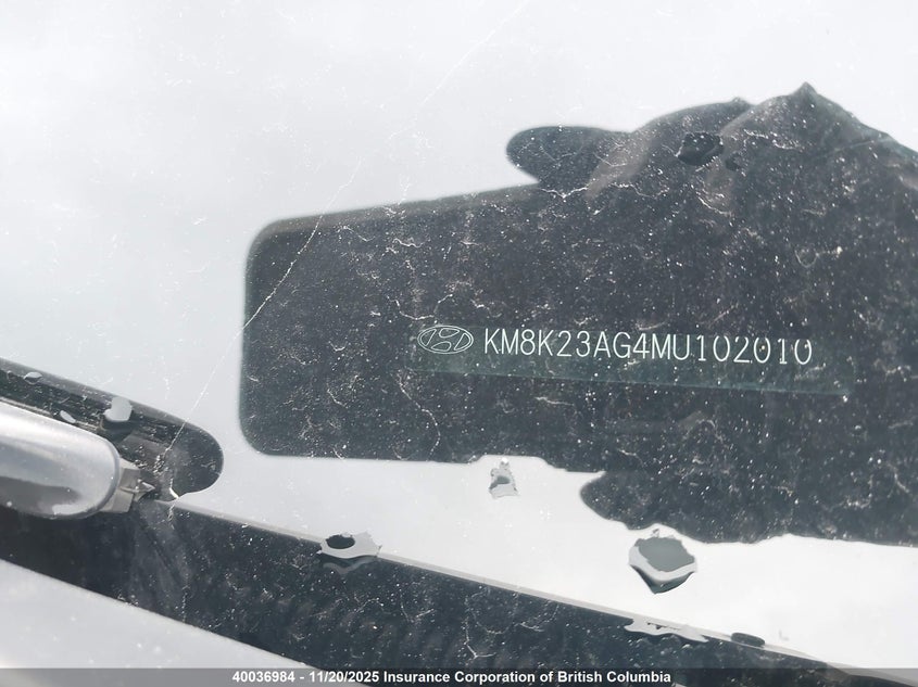 2021 Hyundai Kona VIN: KM8K23AG4MU102010 Lot: 40036984