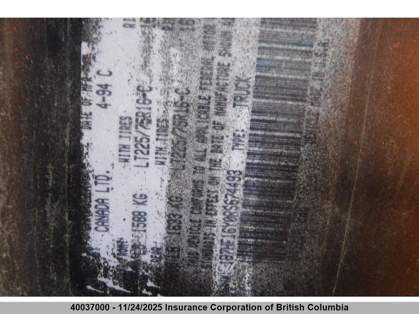 1994 Dodge Ram 1500 VIN: 1B7HF16Y0RS674493 Lot: 40037000