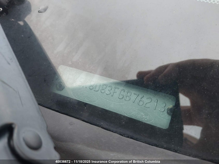 2015 Ford Explorer Xlt VIN: 1FM5K8D83FGB76213 Lot: 40036672