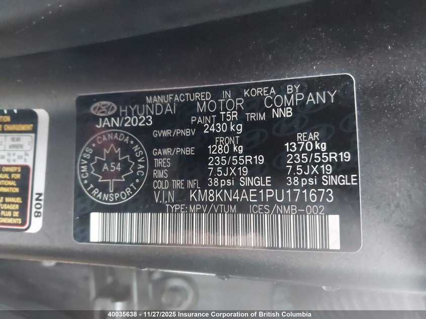 2023 Hyundai Ioniq 5 Sel VIN: KM8KN4AE1PU171673 Lot: 40035638